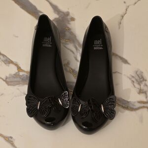 Mel by Melissa Black Butterfly Jelly Flats